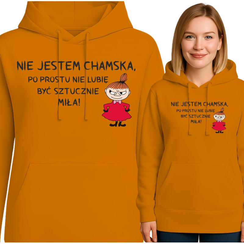 Bluza damska 'NIE JESTEM CHAMSKA, PO PROSTU NIE LUIME BYĆ SZTUCZNIE MILA!'