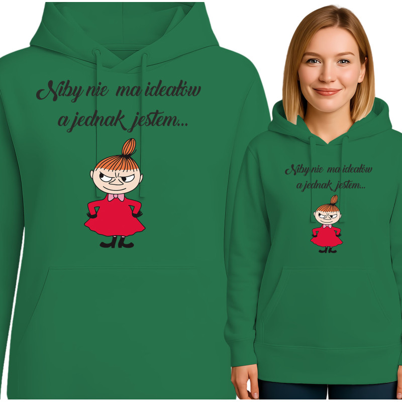 Bluza damska 'Niby nie ma ideałow a jednak jestem...'
