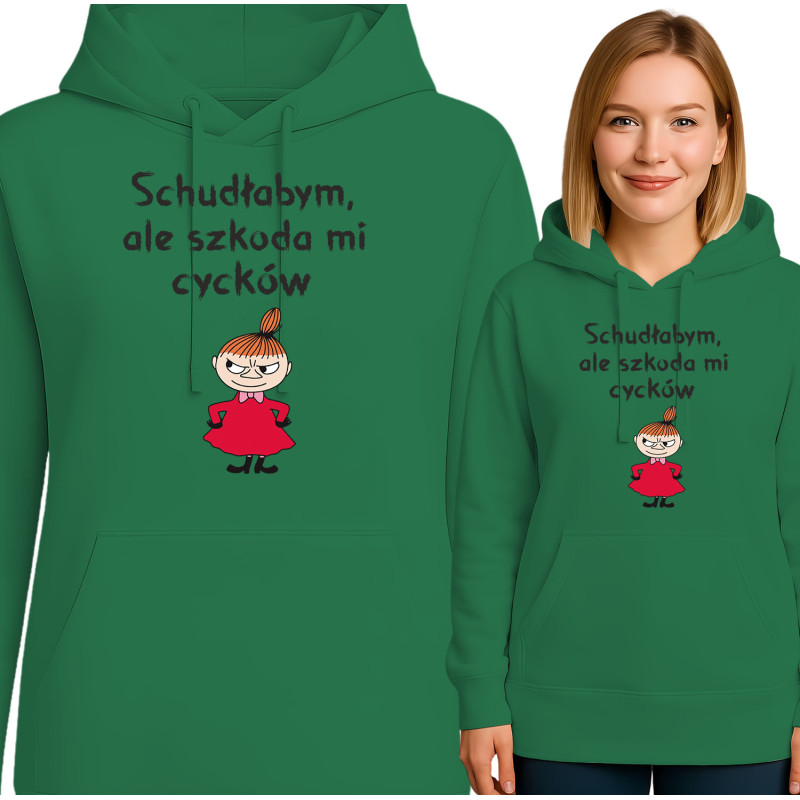 Bluza damska 'Schudłabym, ale szkoda mi cycków'