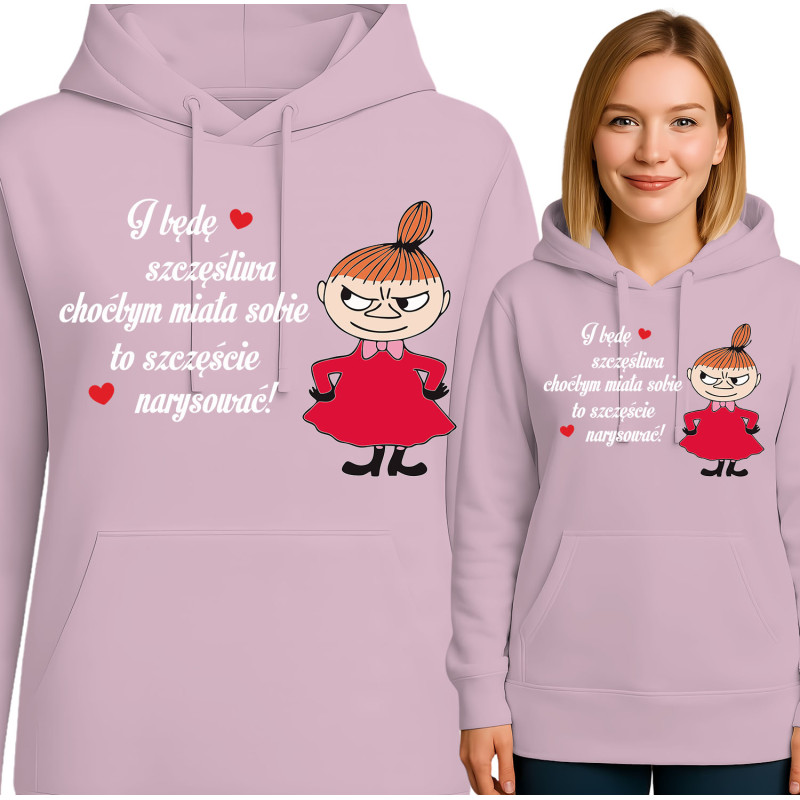 Bluza damska 'bede szczęśliwa choćbym miała sobie to szczęscie narysować!'