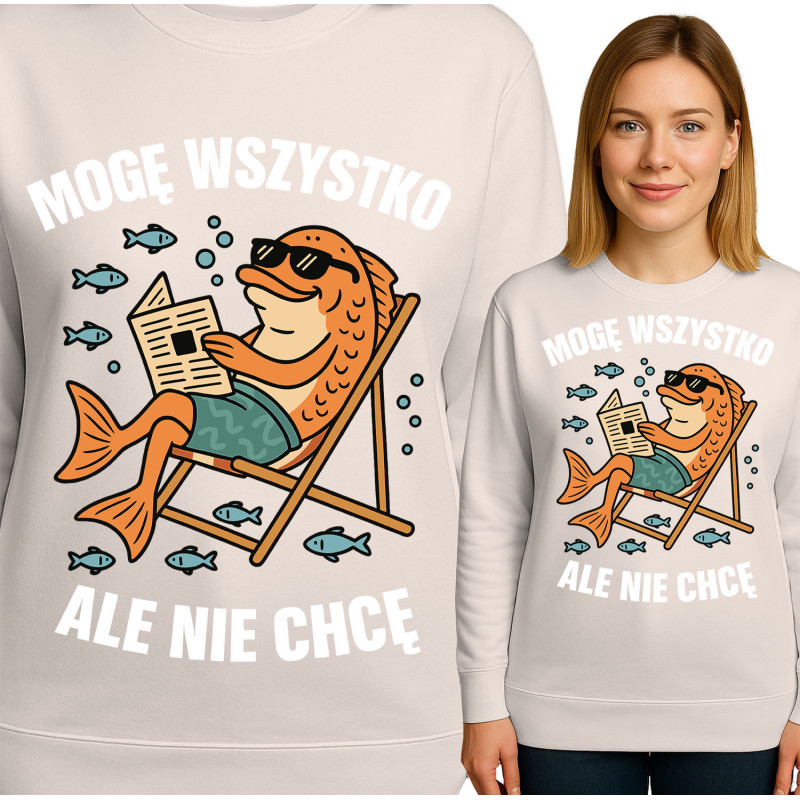 Charmante Vis Grafische Sweatshirt