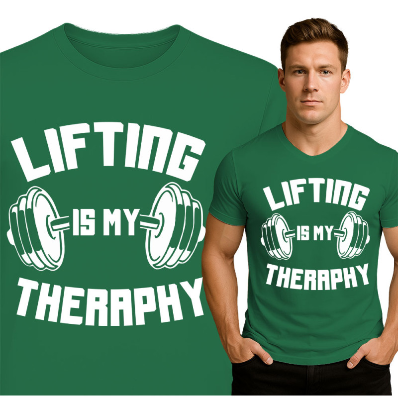 'Lifting is My Therapy' T-shirt - Perfect voor Fitnessliefhebbers