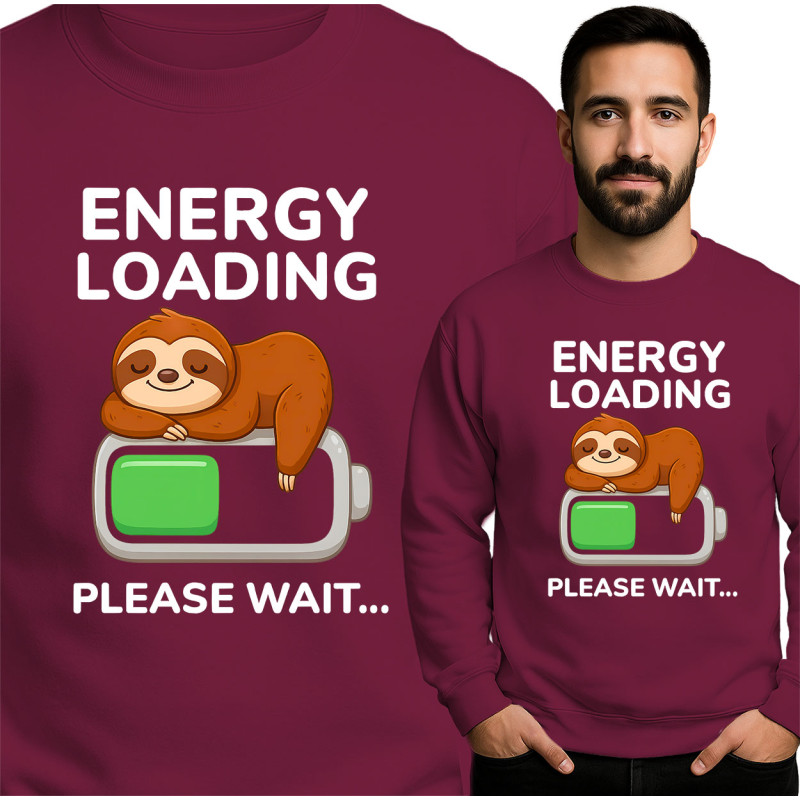 Bluza Mẹska 'ENERGY LOADING PLEASE WAIT...'