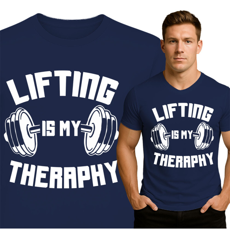 'Lifting is My Therapy' T-shirt - Perfect voor Fitnessliefhebbers