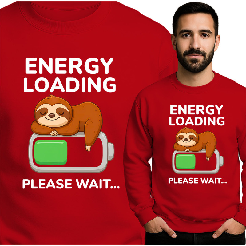 Bluza Mẹska 'ENERGY LOADING PLEASE WAIT...'