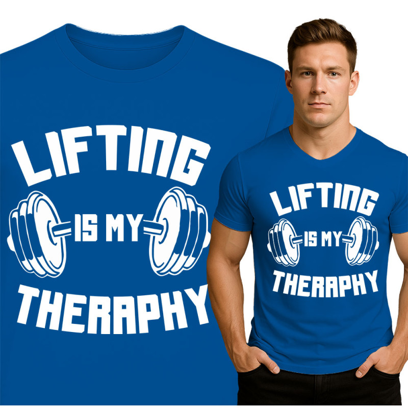 'Lifting is My Therapy' T-shirt - Perfect voor Fitnessliefhebbers