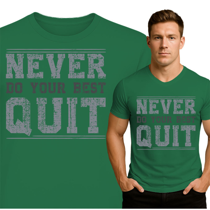 Motivational Gym Shirt - Never Quit