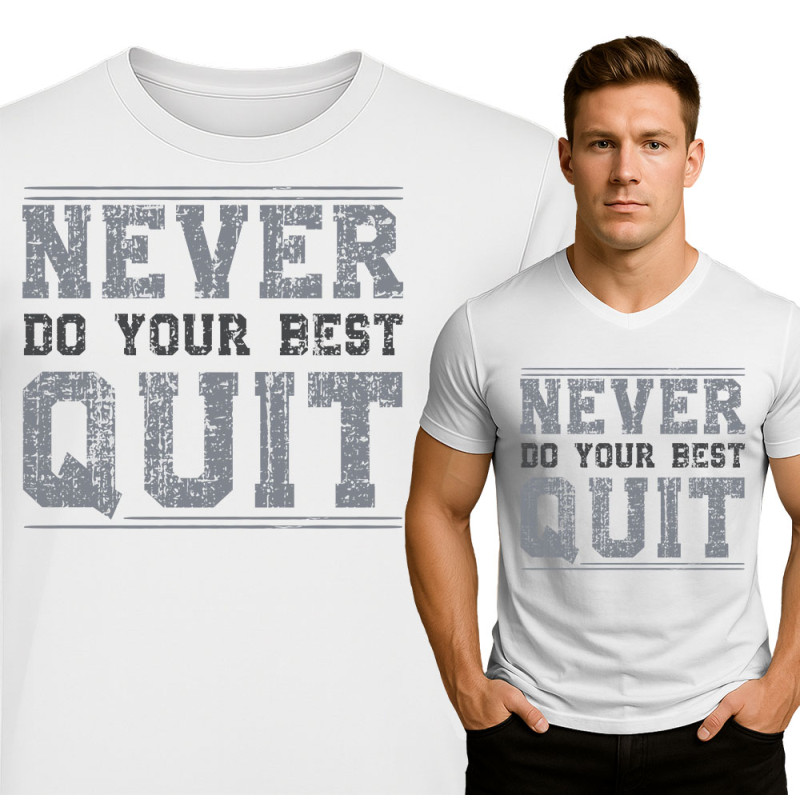Motiverende Gymshirt - Nooit Opgeven