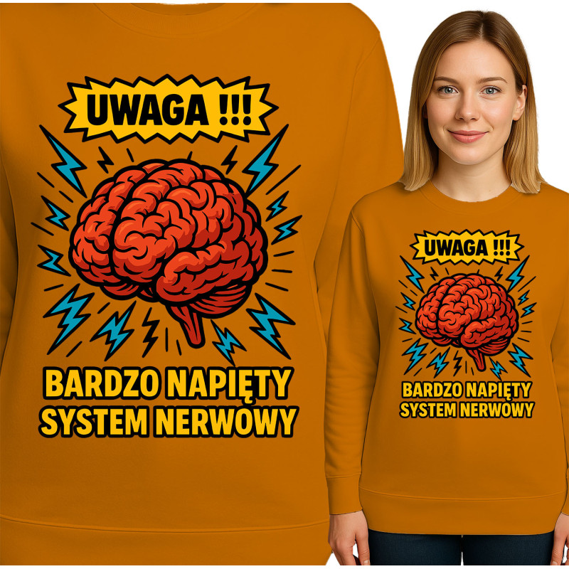 Waarschuwings Sweatshirt - Hersenen Ontwerp