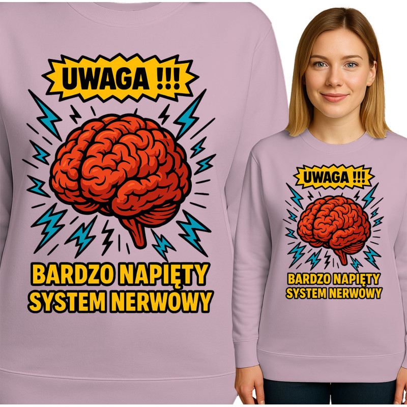 Waarschuwings Sweatshirt - Hersenen Ontwerp
