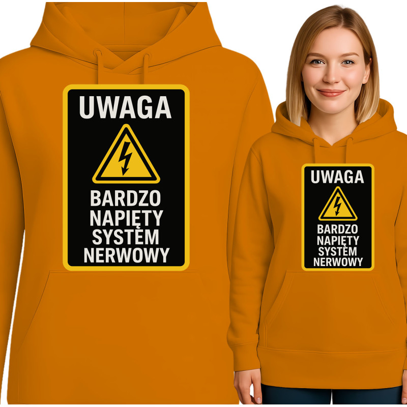 Waarschuwing Hoodie - Voorzichtig: Sterk Spanning Zenuwensysteem