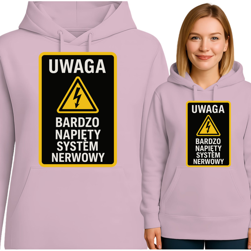 Waarschuwing Hoodie - Voorzichtig: Sterk Spanning Zenuwensysteem
