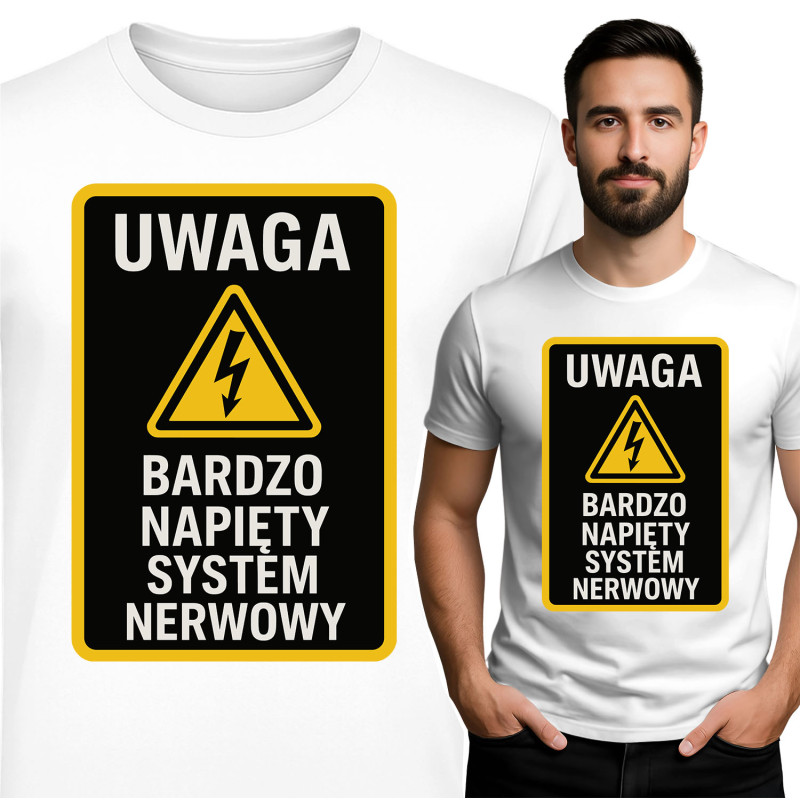 Waarschuwing T-Shirt: Hoge Spanning Zenuwensysteem