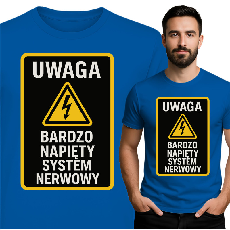 Waarschuwing T-Shirt: Hoge Spanning Zenuwensysteem
