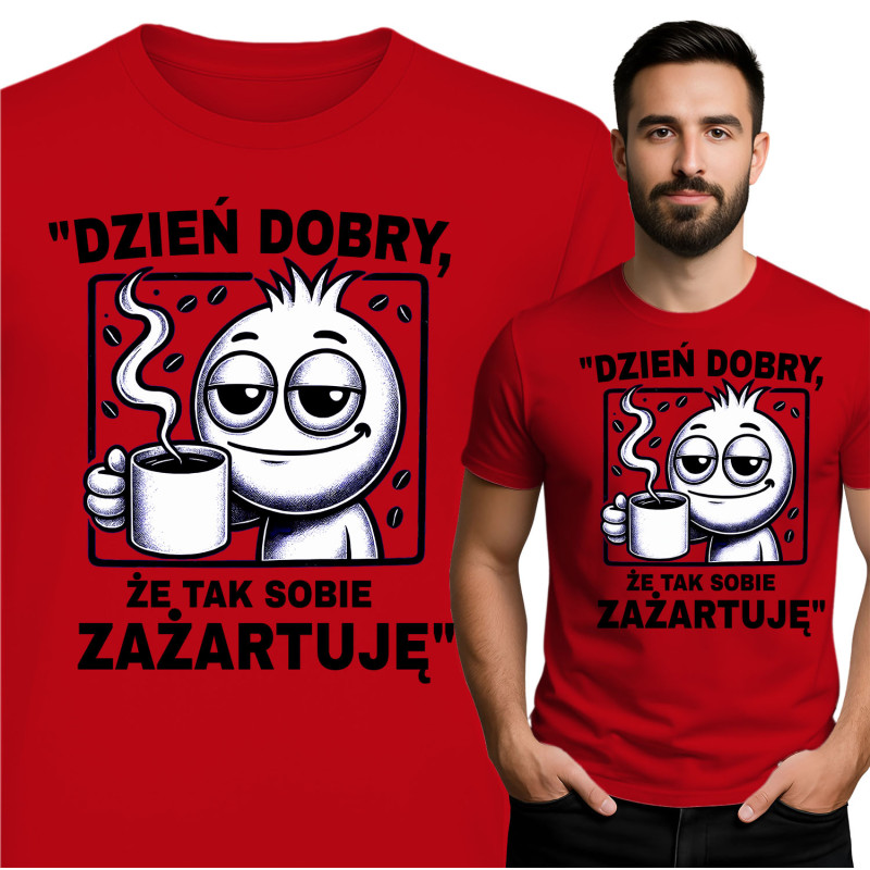 Grappig 'Dzień Dobry' T-shirt