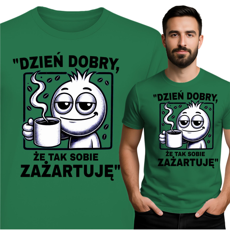 Grappig 'Dzień Dobry' T-shirt