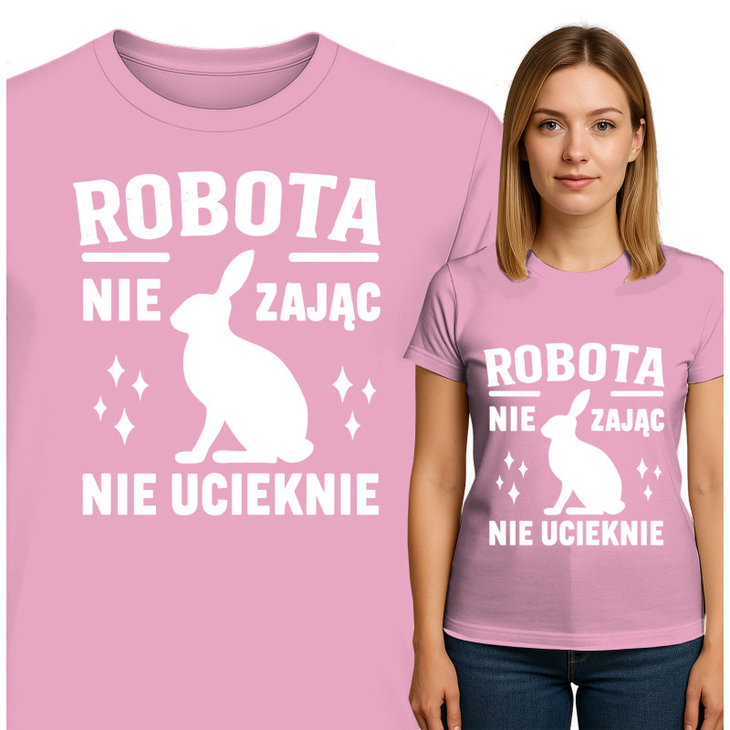 Koszulka damska 'ROBO TA NIE ZAJĄC NIE UCIEKNIE'