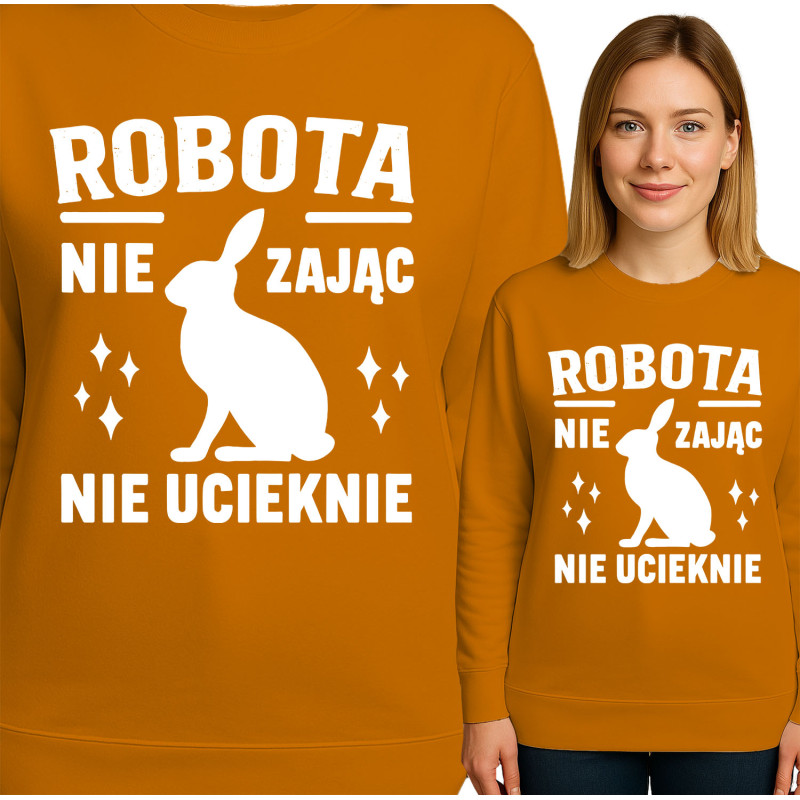 Bluza damska 'ROBO TA NIE ZAJĄC NIE UCIEKNIE'