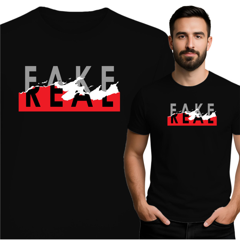 Fake Real Graphic T-Shirt