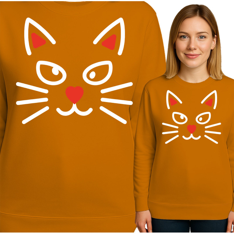 Bluza damska 'kocią twarzą'