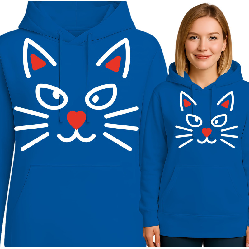 Bluza damska 'kocią twarzą'
