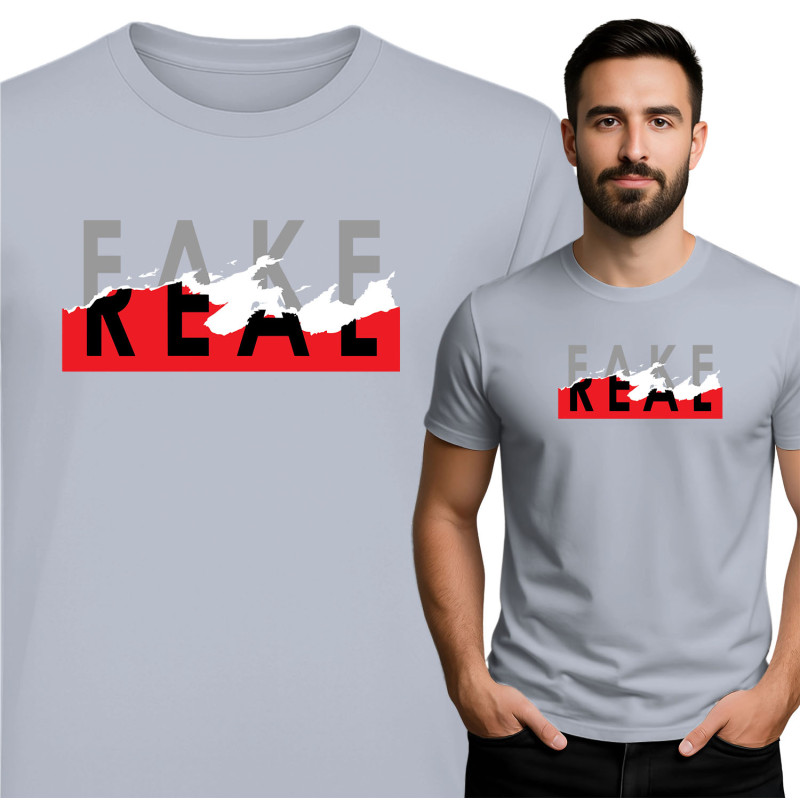 Fake Real Graphic T-Shirt