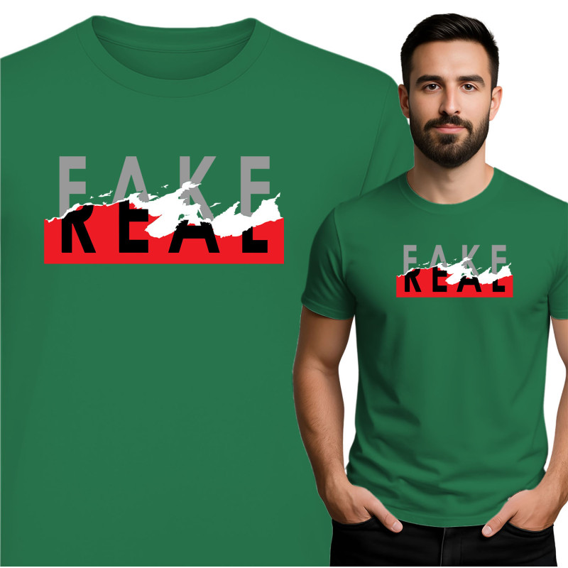 Fake Real Graphic T-Shirt