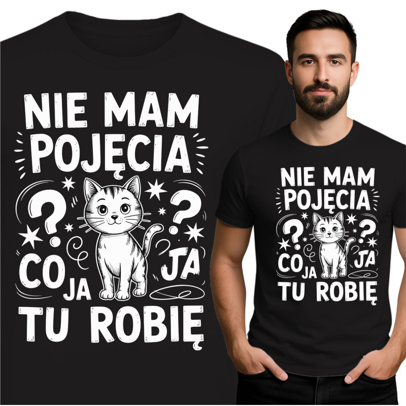 Schattige Kat T-Shirt - 'Ik Heb Geen Idee Wat Je Doet'