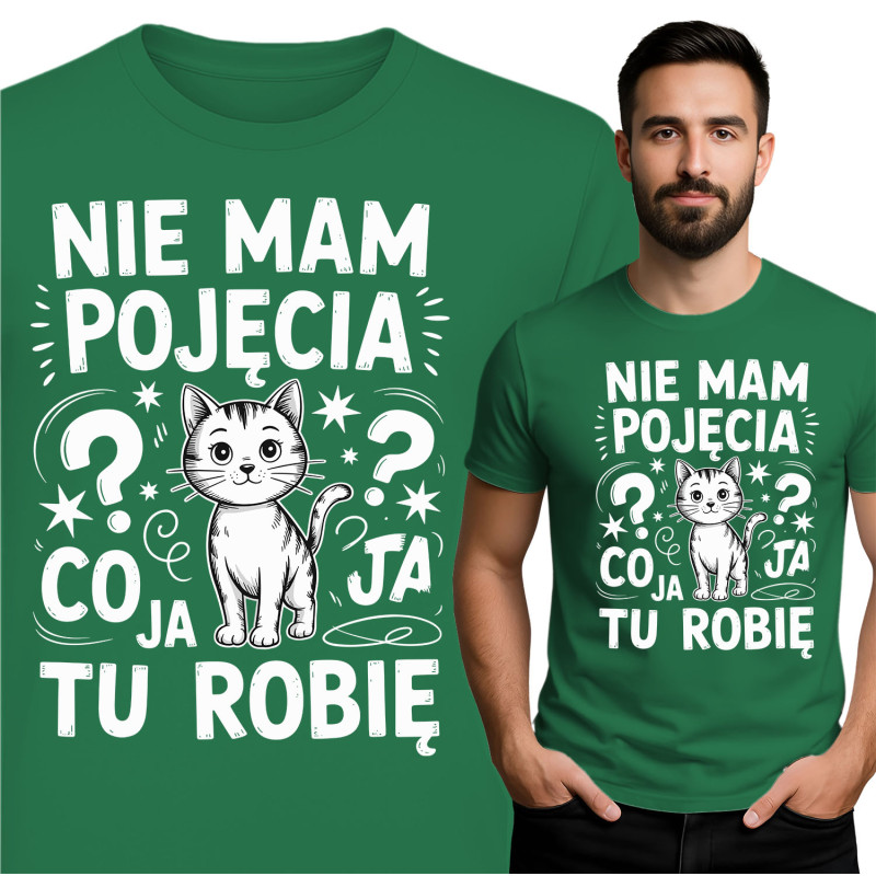 Schattige Kat T-Shirt - 'Ik Heb Geen Idee Wat Je Doet'