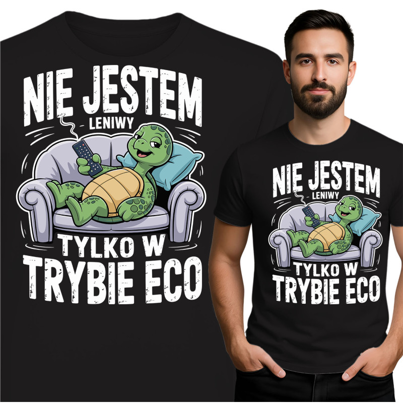 ECO-vriendelijk T-shirt met Schildpad voor Ontspannen Stijl