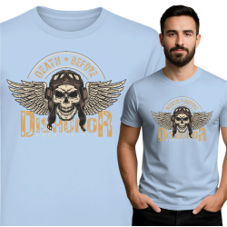 T-shirt Męski z Czaszką – Death Before Dishonor