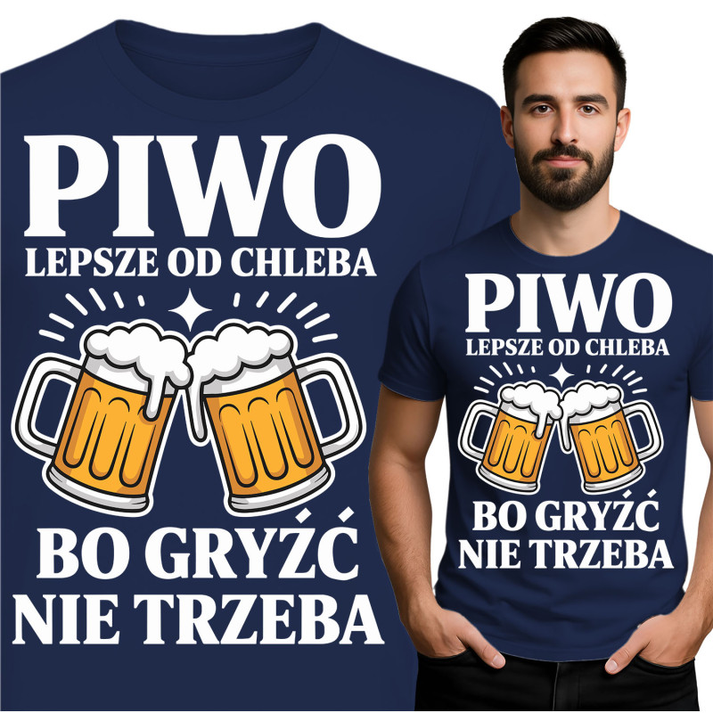 Koszulka męska 'Piwo Lepsze od Chleba'
