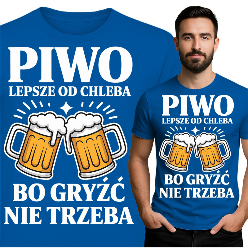 Koszulka męska 'Piwo Lepsze od Chleba'