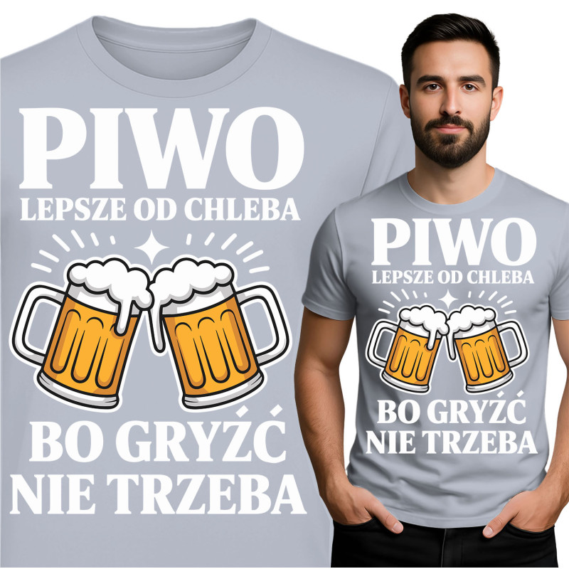 Koszulka męska 'Piwo Lepsze od Chleba'