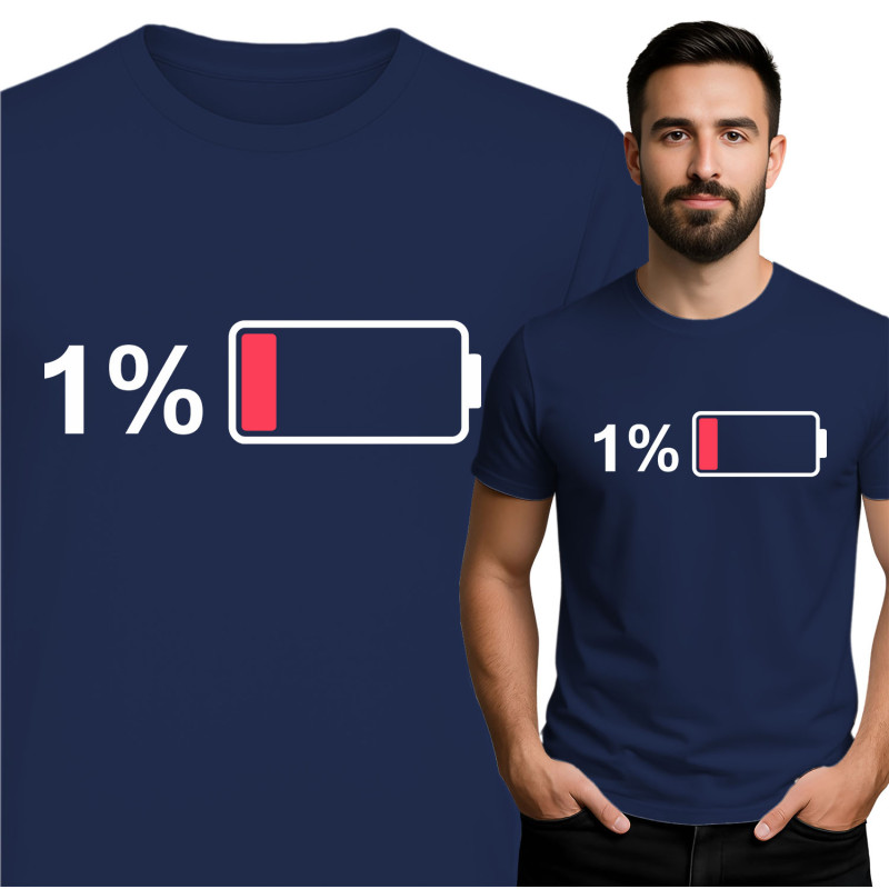 1% Batterij Leven T-shirt