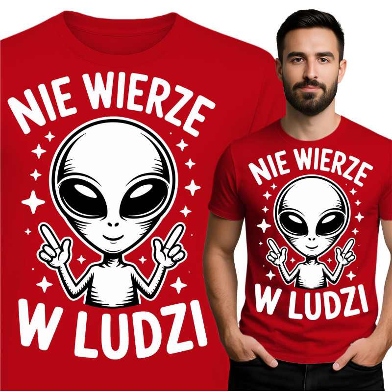 Koszulka męska 'Nie Wierzę w Ludzi'