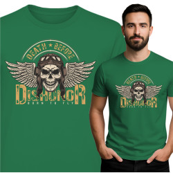 T-shirt Męski z Czaszką – Death Before Dishonor
