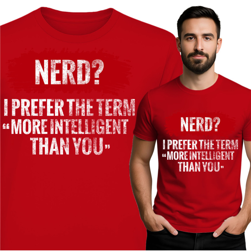 'Nerd?' T-Shirt met Slimme Humor