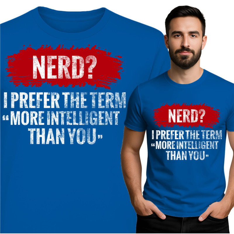 'Nerd?' T-Shirt met Slimme Humor
