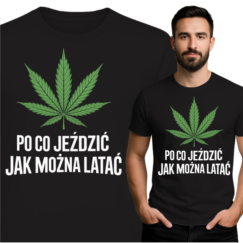 Unieke T-shirt met Cannabisblad