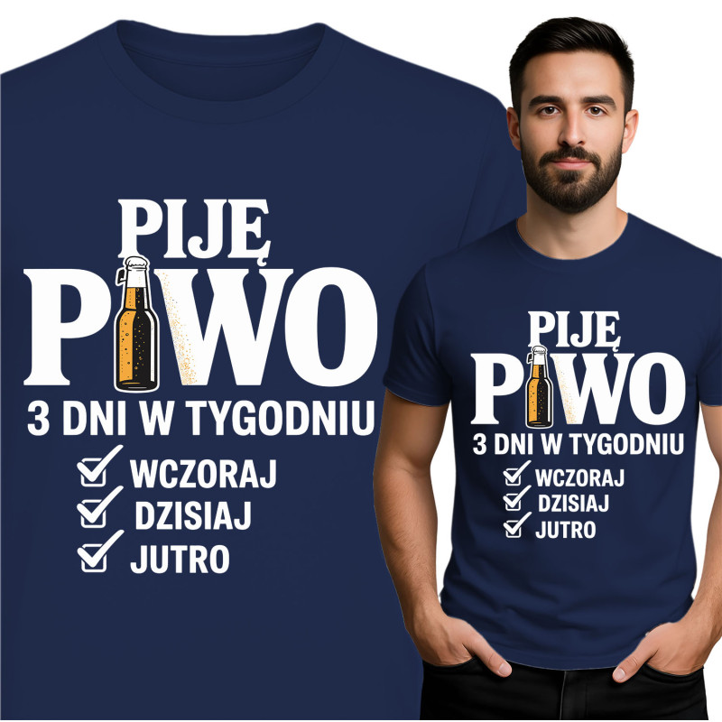 Drink Bier T-Shirt - 3 Dagen per Week