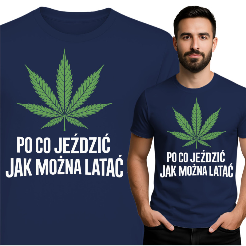 Unieke T-shirt met Cannabisblad