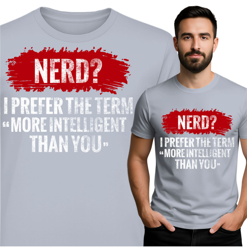 'Nerd?' T-Shirt met Slimme Humor