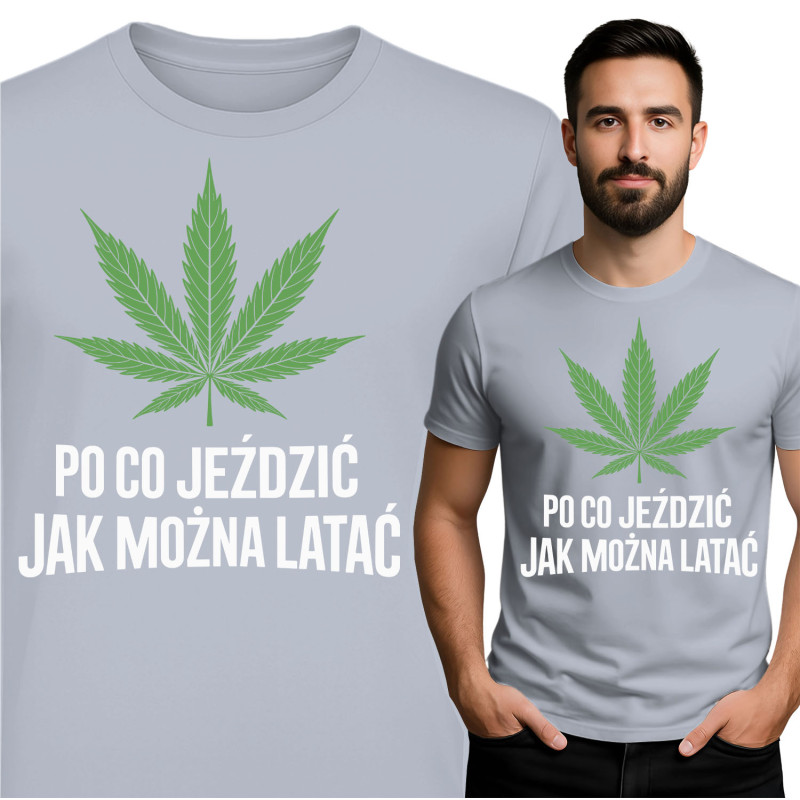 Koszulka męska  'Po Co Jeździć Jak Można Latać'