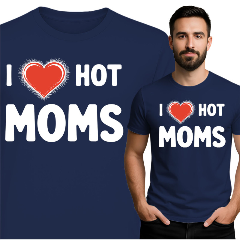 Koszulka męska 'I Love Hot Moms'