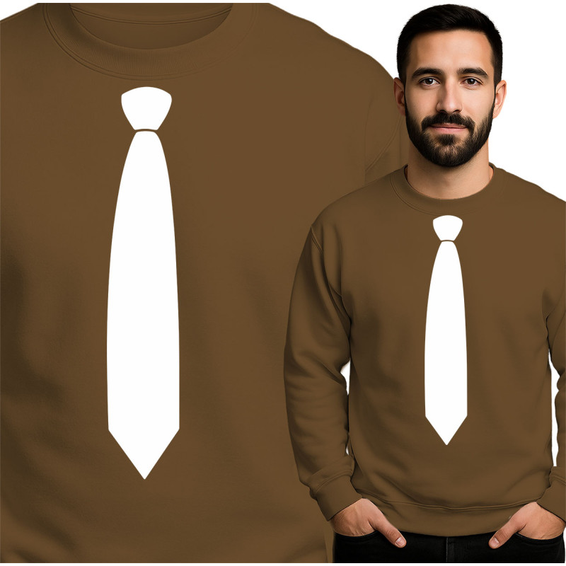 Stylish Brown Sweatshirt with Tie Design