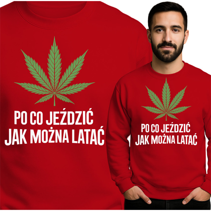 Trendy Cannabis Leaf Sweatshirt