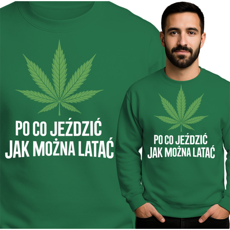 Trendy Cannabis Leaf Sweatshirt