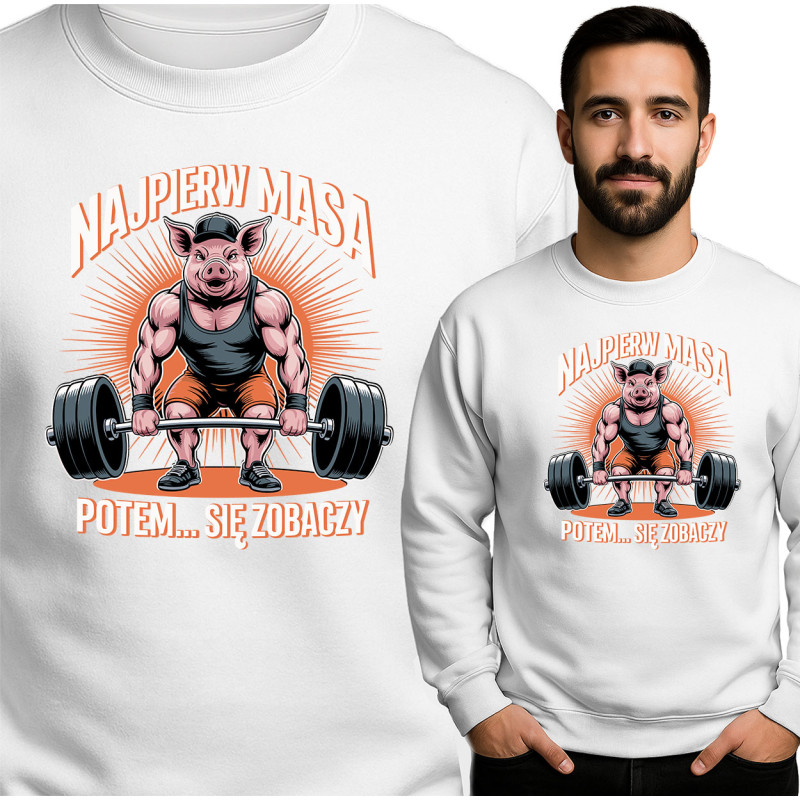 Grappige Sport Sweatshirt - Varkenskracht