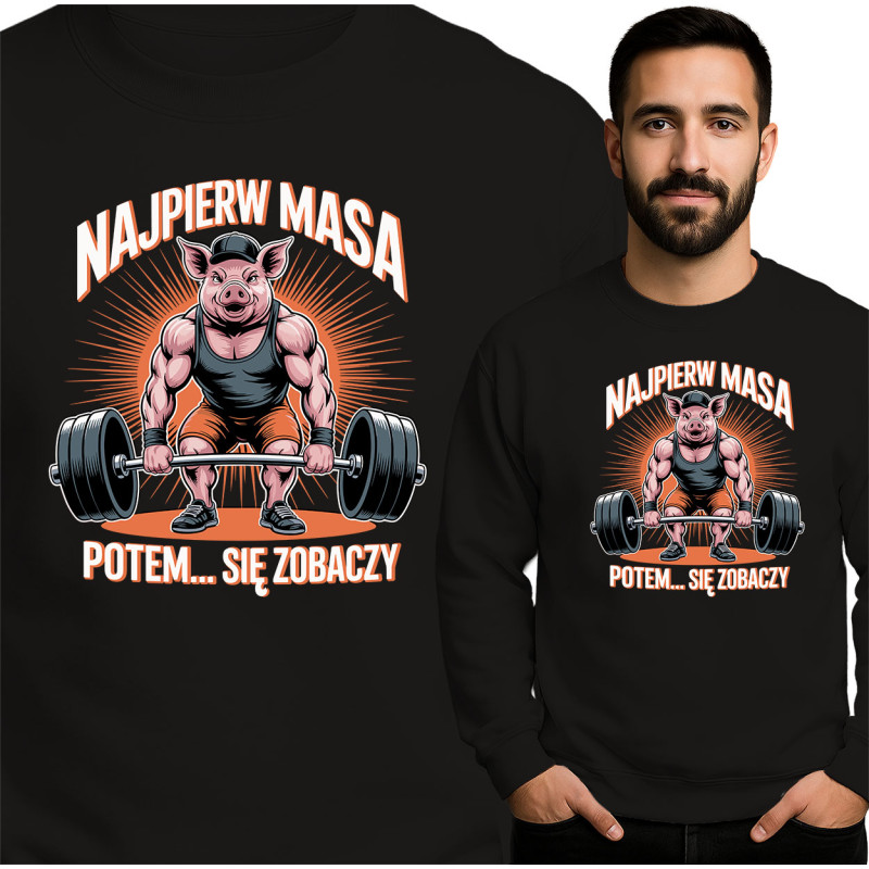 Grappige Sport Sweatshirt - Varkenskracht